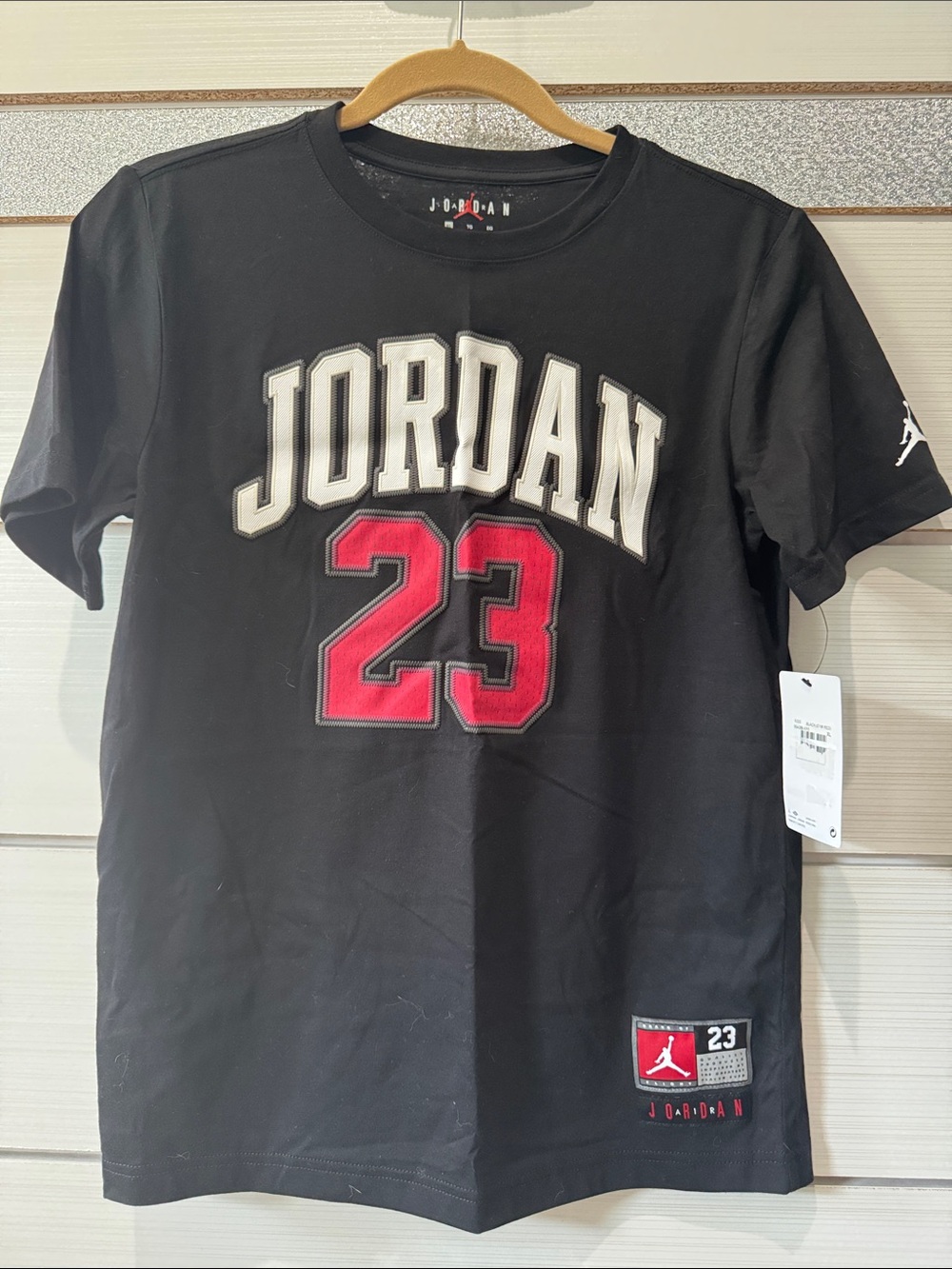 Jordan Black Short-Sleeve Tee with Red '23 Graphic